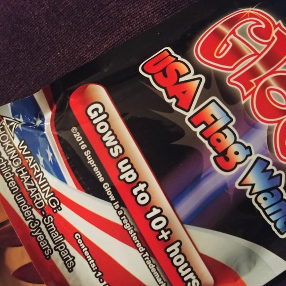 Supreme glow USA flag wand glowstick Patriotic American 4th of July Election NEW - Picture 5 of 8
